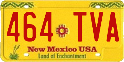 NM license plate 464TVA
