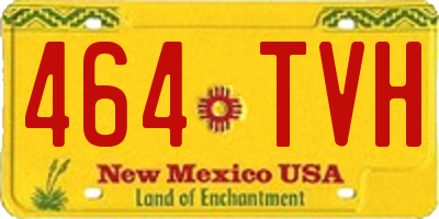 NM license plate 464TVH