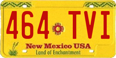 NM license plate 464TVI