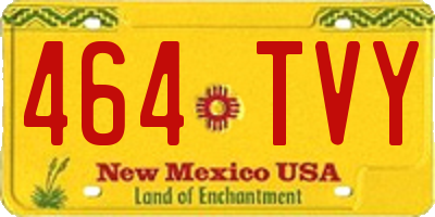 NM license plate 464TVY