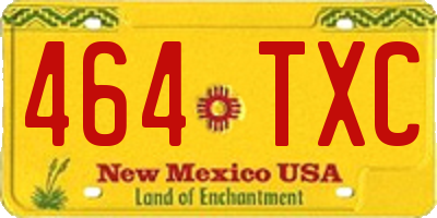 NM license plate 464TXC