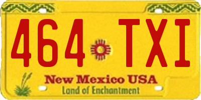 NM license plate 464TXI