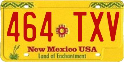 NM license plate 464TXV