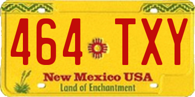 NM license plate 464TXY