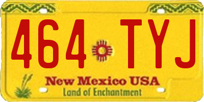 NM license plate 464TYJ
