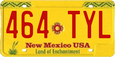 NM license plate 464TYL