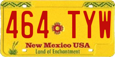 NM license plate 464TYW