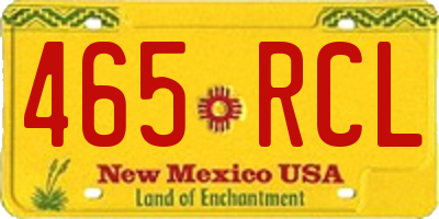 NM license plate 465RCL