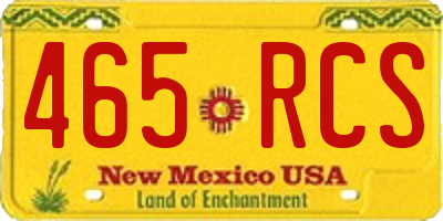 NM license plate 465RCS