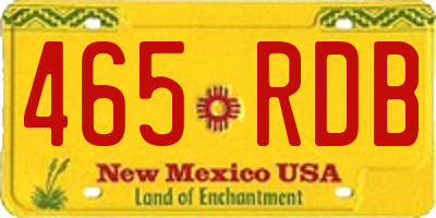 NM license plate 465RDB