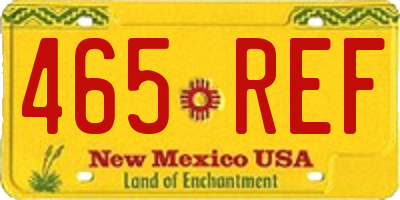 NM license plate 465REF