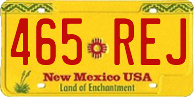 NM license plate 465REJ