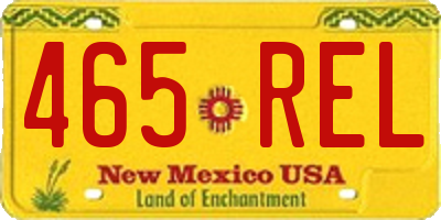 NM license plate 465REL