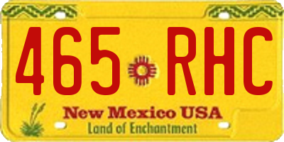 NM license plate 465RHC