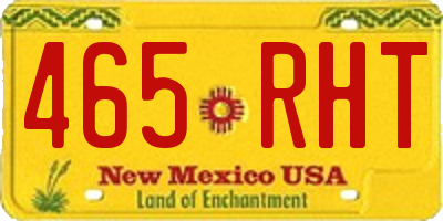 NM license plate 465RHT