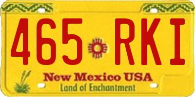 NM license plate 465RKI