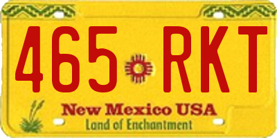 NM license plate 465RKT