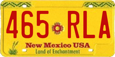 NM license plate 465RLA