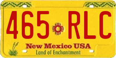 NM license plate 465RLC