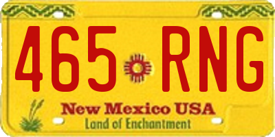 NM license plate 465RNG