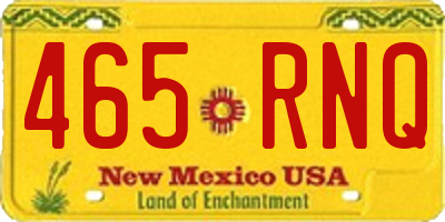 NM license plate 465RNQ