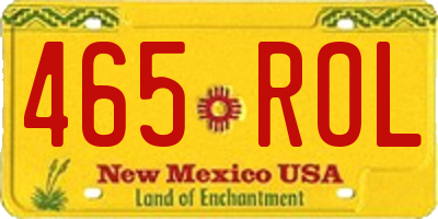 NM license plate 465ROL