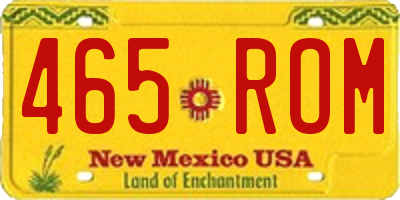 NM license plate 465ROM