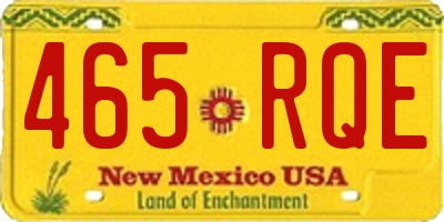 NM license plate 465RQE