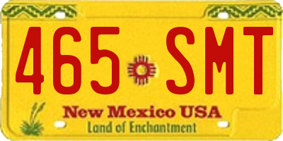 NM license plate 465SMT