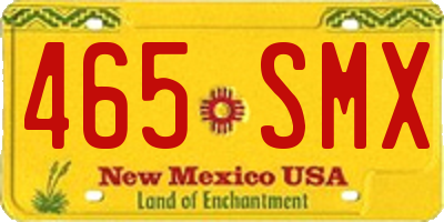 NM license plate 465SMX