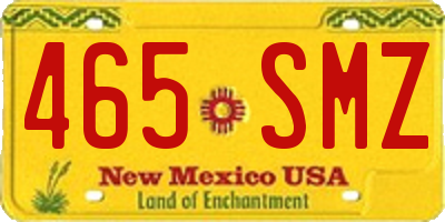 NM license plate 465SMZ