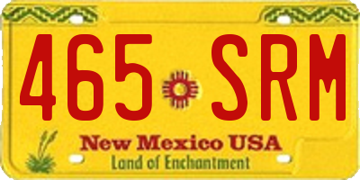 NM license plate 465SRM