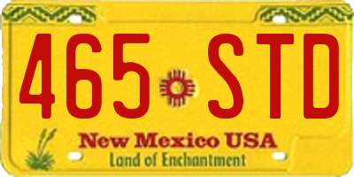NM license plate 465STD