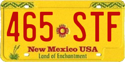 NM license plate 465STF