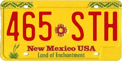NM license plate 465STH
