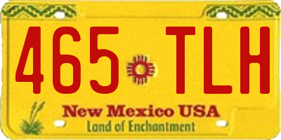 NM license plate 465TLH