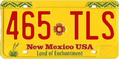 NM license plate 465TLS