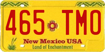 NM license plate 465TMO