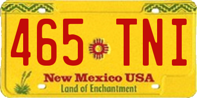 NM license plate 465TNI