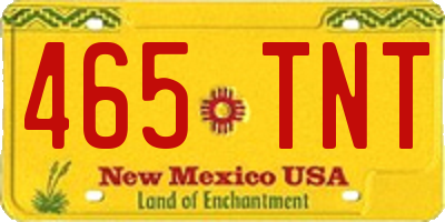 NM license plate 465TNT