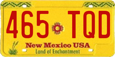 NM license plate 465TQD