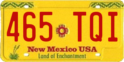 NM license plate 465TQI