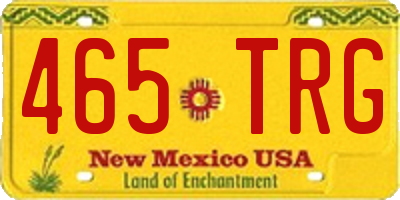 NM license plate 465TRG