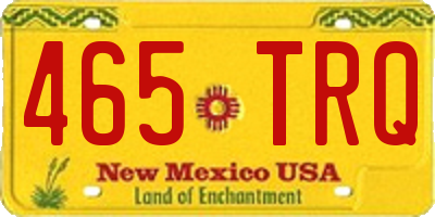 NM license plate 465TRQ