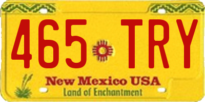 NM license plate 465TRY