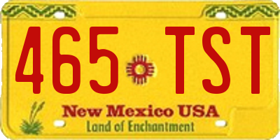 NM license plate 465TST