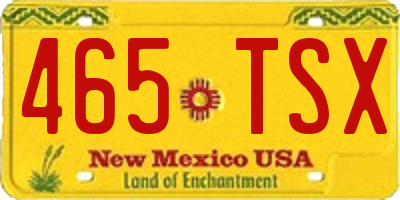 NM license plate 465TSX