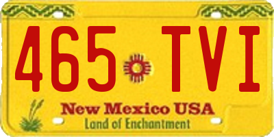 NM license plate 465TVI