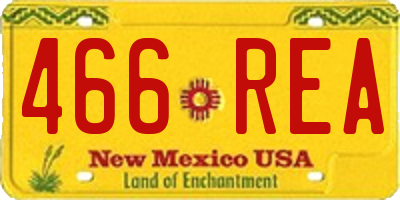 NM license plate 466REA