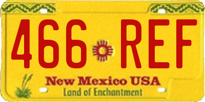 NM license plate 466REF